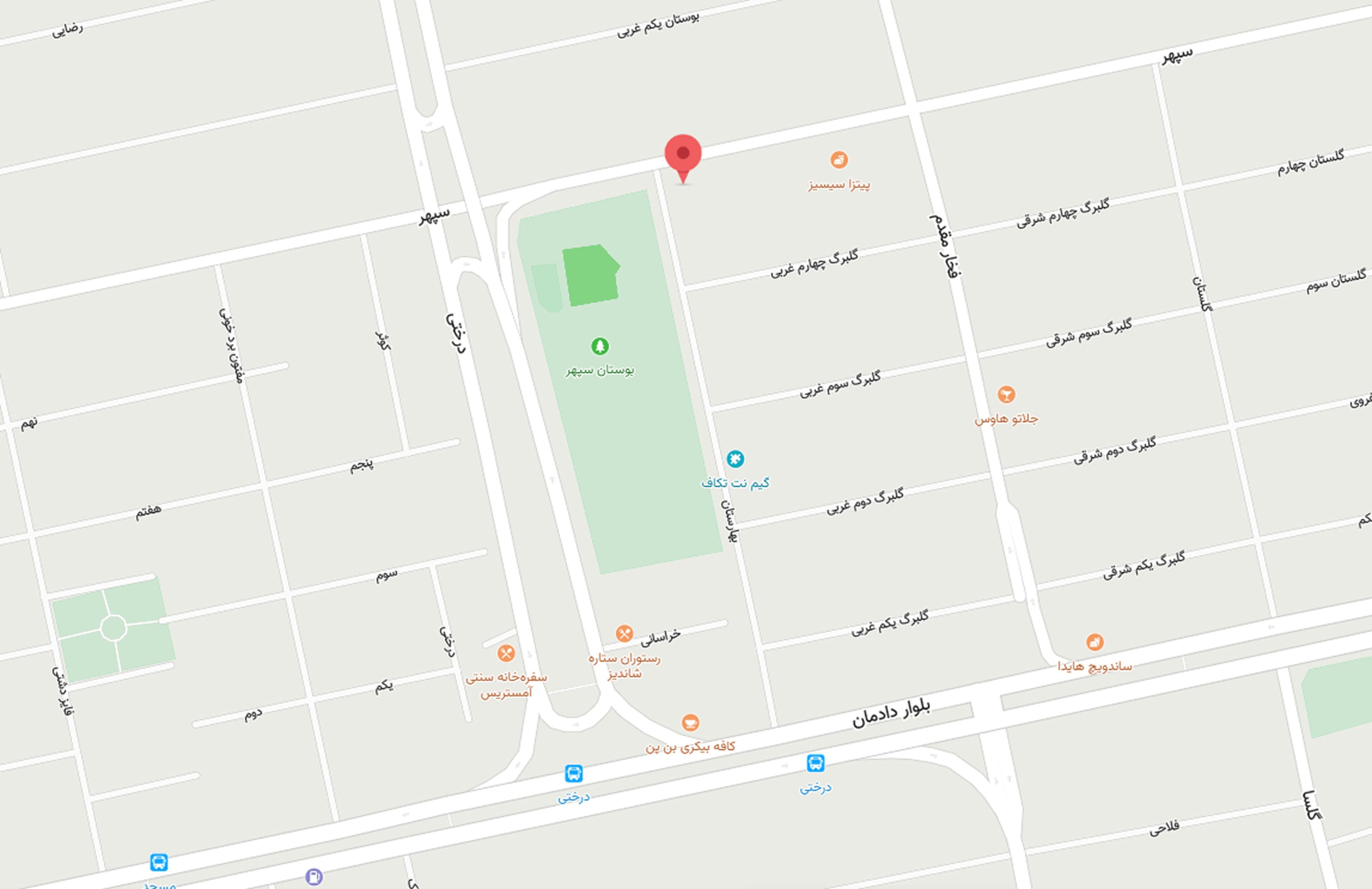 آموزشگاه موسیقی نوای شهرآشوب روی نقشه